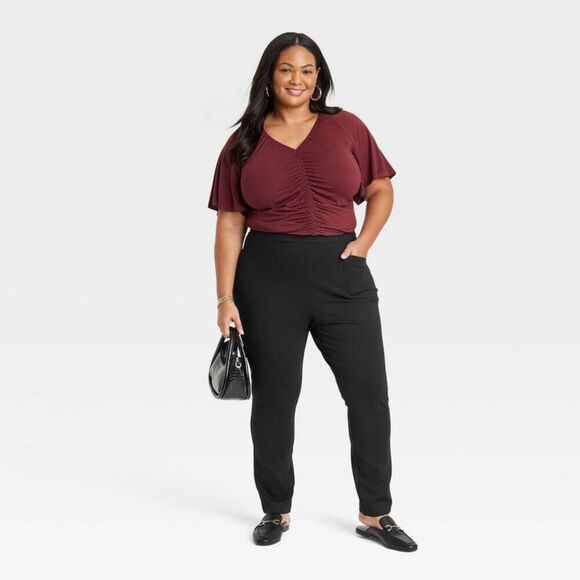 Ava & Viv - Womens Plus High Rise Skinny Leg Slim Fi Black - Picture 3 of 4